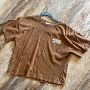 Brown Cropped Tee